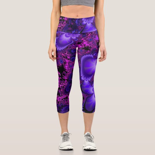 Leggings Capri Fractal de fleurs Capris (Recto)