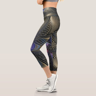 Leggings Capri Fractal   Zazzle_Growshop
