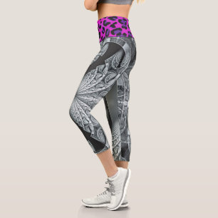 Leggings Capri Fractée Et Violette