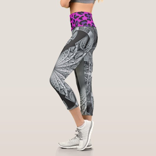 Leggings Capri Fractée Et Violette (Gauche)