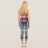 Leggings Capri Fractée Et Violette (Verso)
