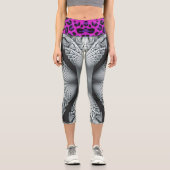 Leggings Capri Fractée Et Violette (Recto)