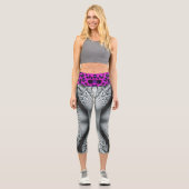 Leggings Capri Fractée Et Violette (Recto)
