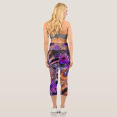 Leggings Capri Fractures galactiques (Verso)