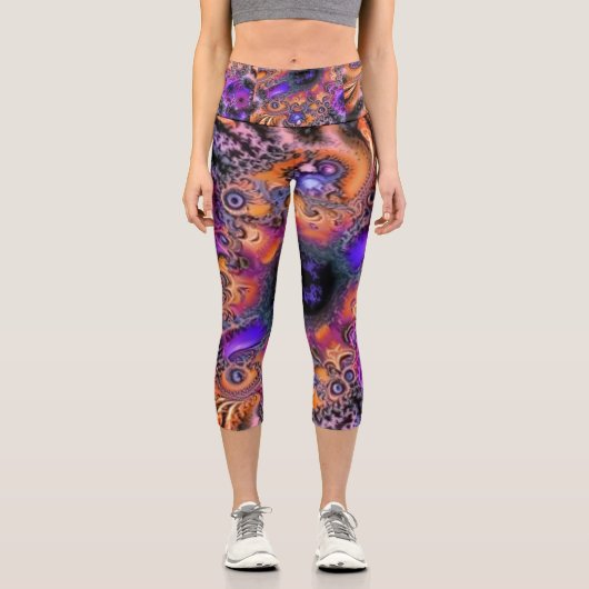 Leggings Capri Fractures galactiques (Recto)