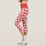 Leggings Capri Fraise D'Été Rose Et Rouge<br><div class="desc">Légumineuses Capri Aux Fraises Rose Et Rouge Été</div>