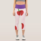Leggings Capri fraise peinture capri (Recto)