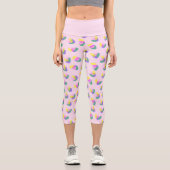 Leggings Capri Fraise rose (Recto)