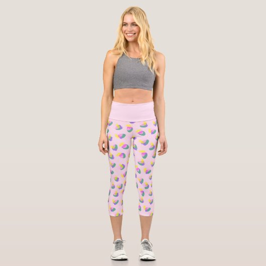Leggings Capri Fraise rose (Recto)