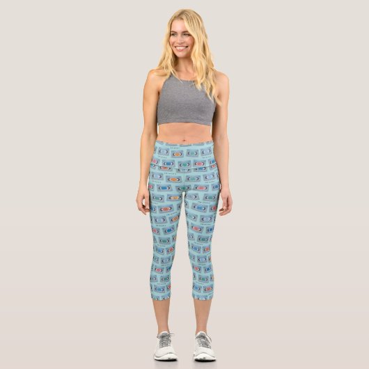 Leggings Capri FRIENDS™ | The One With Video Tape Pattern (Recto)