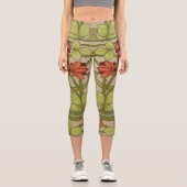 Leggings Capri Frieze Bordure Art Nouveau Floral (Recto)