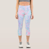 Leggings Capri Frottes de bonbons en coton  (Recto)