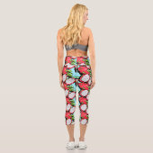 Leggings Capri fruit de dragon rouge (Verso)