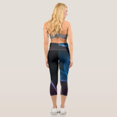 Leggings Capri Fumée bleue sur le capri noir (Verso)