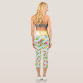 Leggings Capri Fumée Et Fleurs (Verso)