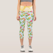 Leggings Capri Fumée Et Fleurs (Recto)