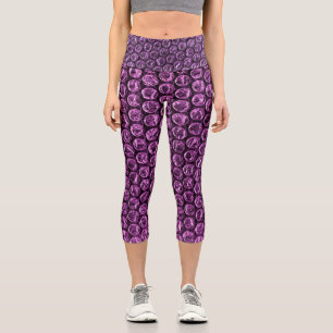 Leggings Capri FUN Buble Wrap Purple