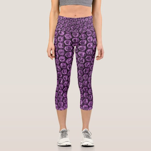 Leggings Capri FUN Buble Wrap Purple (Recto)