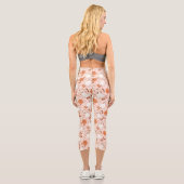 Leggings Capri Fun Retro Ghost & Jack-O-Lantern Motif (Verso)