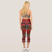 Leggings Capri Funky Boho Motif tribal (Verso)