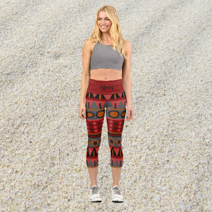 Leggings Capri Funky Boho Motif tribal