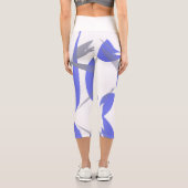 Leggings Capri Funky Pastel Violet Violet Abstrait Art (Verso)