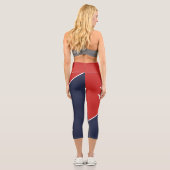 Leggings Capri Funky White Plane Avion Pilote (Verso)