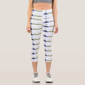 Leggings Capri Funny hippo birdie deux brebis (Recto)