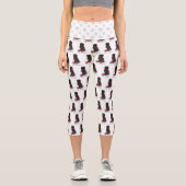 Leggings Capri Funny Let's Go! Walk Affenpinscher (Black Natural) (Recto)