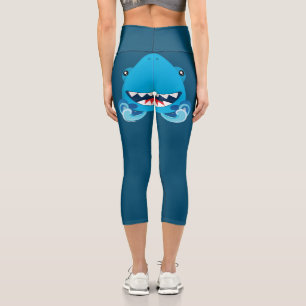 Leggings Capri Funny Shark