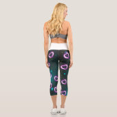 Leggings Capri Galaxie de coeur (Verso)