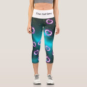 Leggings Capri Galaxie de coeur (Recto)
