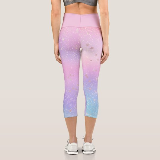Leggings Capri Galaxie des Stars de Parties scintillant holograph (Verso)