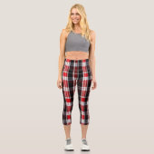 Leggings Capri Gamme Abstraite Red Black (Recto)