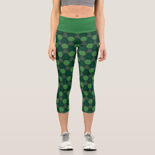 Leggings Capri Geometric St Patrick jour de la fête celtique Tris