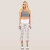 Leggings Capri Géométrie Blue Starburst (Recto)
