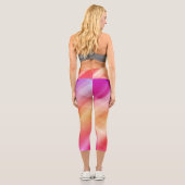 Leggings Capri Géométriques Roses - Abstrait Moder (Verso)