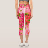 Leggings Capri Géranium - la fleur guérit le champ aurique (Verso)