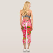 Leggings Capri Géranium - la fleur guérit le champ aurique (Verso)
