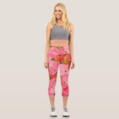 Leggings Capri Géranium - la fleur guérit le champ aurique (Recto)