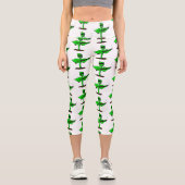 Leggings Capri Germinator cyborg plante dessin humoristique (Recto)