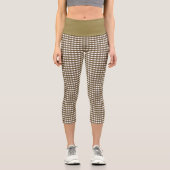Leggings Capri Gingham Brun Atténué (Recto)