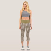 Leggings Capri Gingham Brun Atténué (Recto)