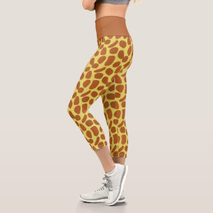 Leggings Capri girafe sauvage Safari moderne Motif de peau