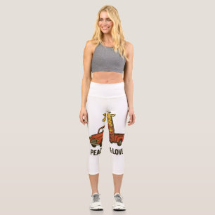 Leggings Capri Giraffe cool à bord d'un camion de paix