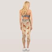 Leggings Capri Giraffe parties scintillant sur Gold Foil Personna (Verso)