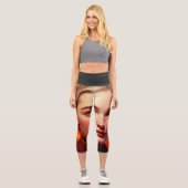 Leggings Capri Girl with blue eyes (Recto)