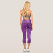 Leggings Capri Girly Sparkly Royal Purple Parties scintillant (Verso)