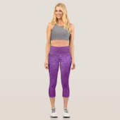 Leggings Capri Girly Sparkly Royal Purple Parties scintillant (Recto)