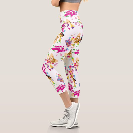 Leggings Capri Gizmo | Motif Rock 'n Roll (Gauche)